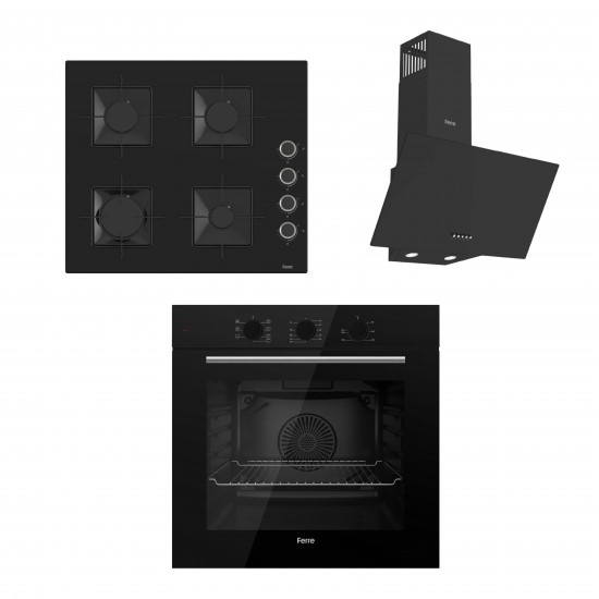 Flowart Analog Siyah Ankastre Set Flowart Analog Siyah Ankastre Set